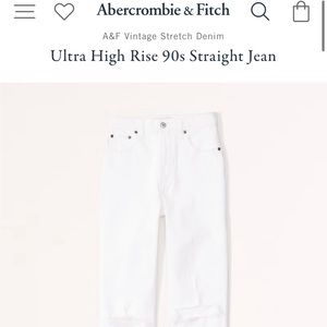 Abercrombie 90s straight leg high rise 25 XS